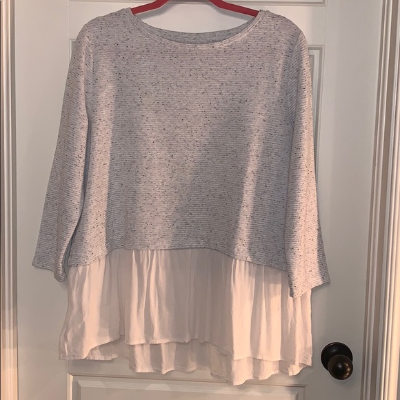 LOFT Tops - LOFT Mixed Media Top